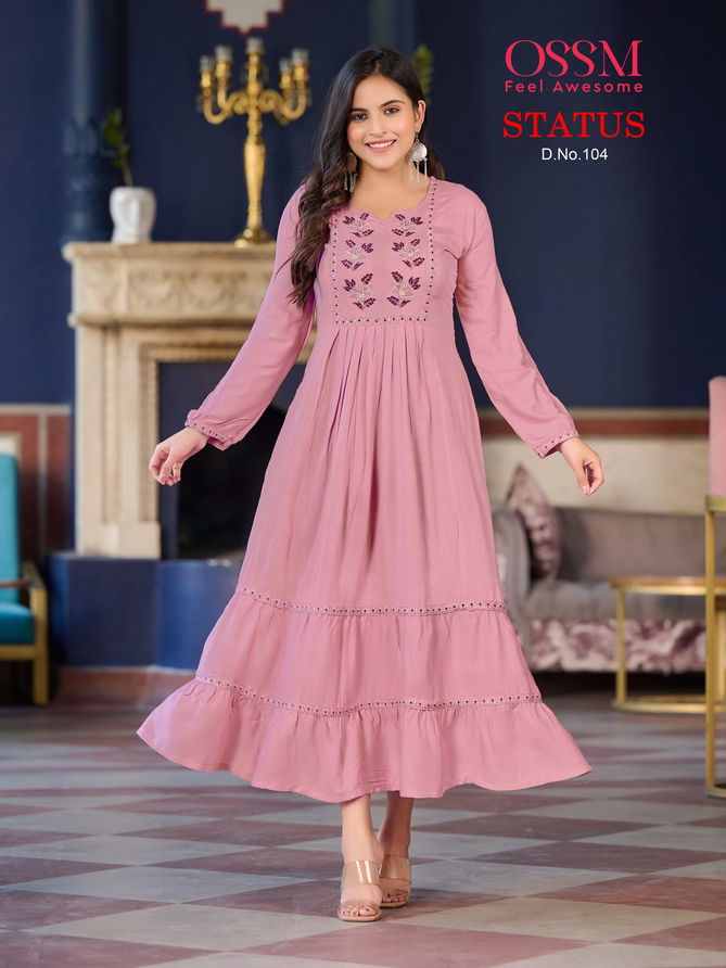 Status Vol 1 By Ossm Party Wear Kurtis Catalog